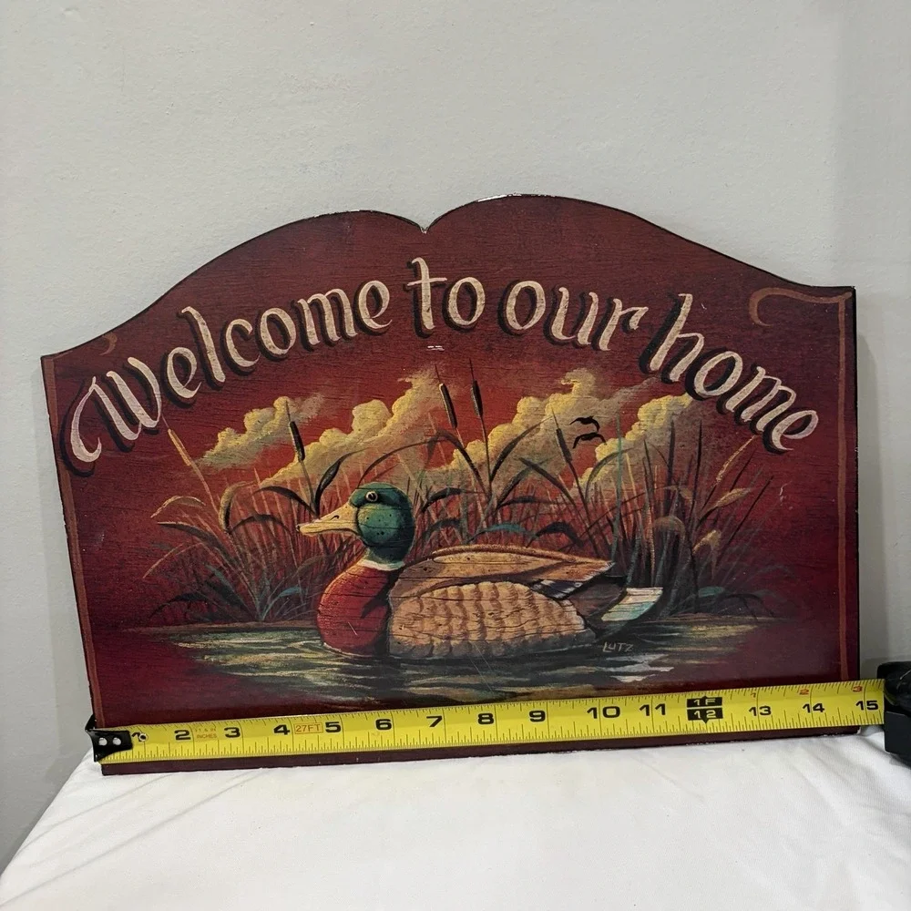Welcome to Our Home Sportsman Hunters sign with Mallard Duck  15